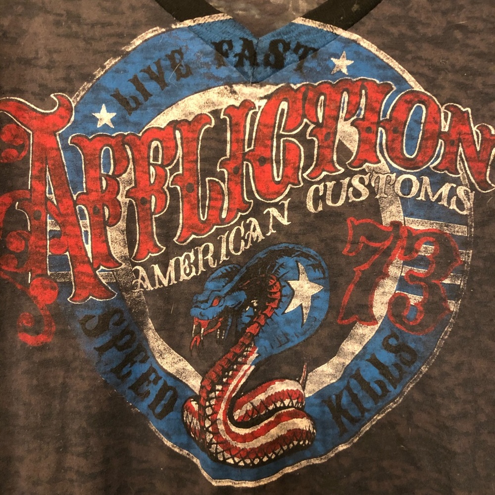Affliction American Customs burn-out top.